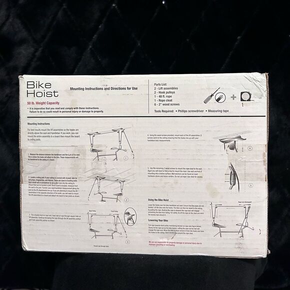 Prostor Bike Hoist Lift Ceiling Mount Original Box And Manual Cyclists Dream - Picture 2 of 9